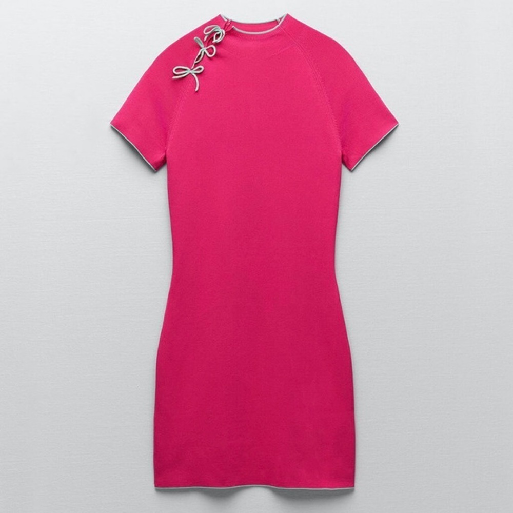 Zara Knit Dress. Brand NWT!!! Fuchsia color!!!